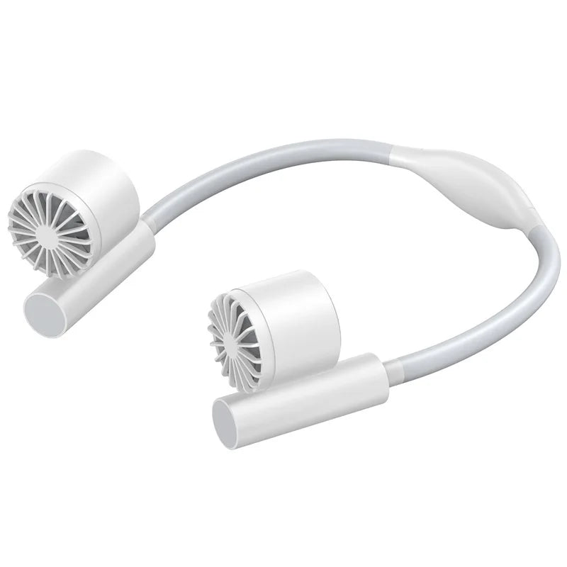 Lightweight Halter Neck Air Cooling Fan USB Rechargeable Outdoor Travel Sport Portable Wearable Mini Hanging Neck Fan 3Gear Wind